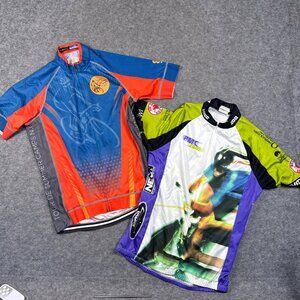 Cycling Jersey Mens Small Lot of 2 Boston Red Sox Tour De Summer Camps NJ